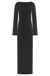 Vienna Slinky Cut Out Maxi Dress - Black